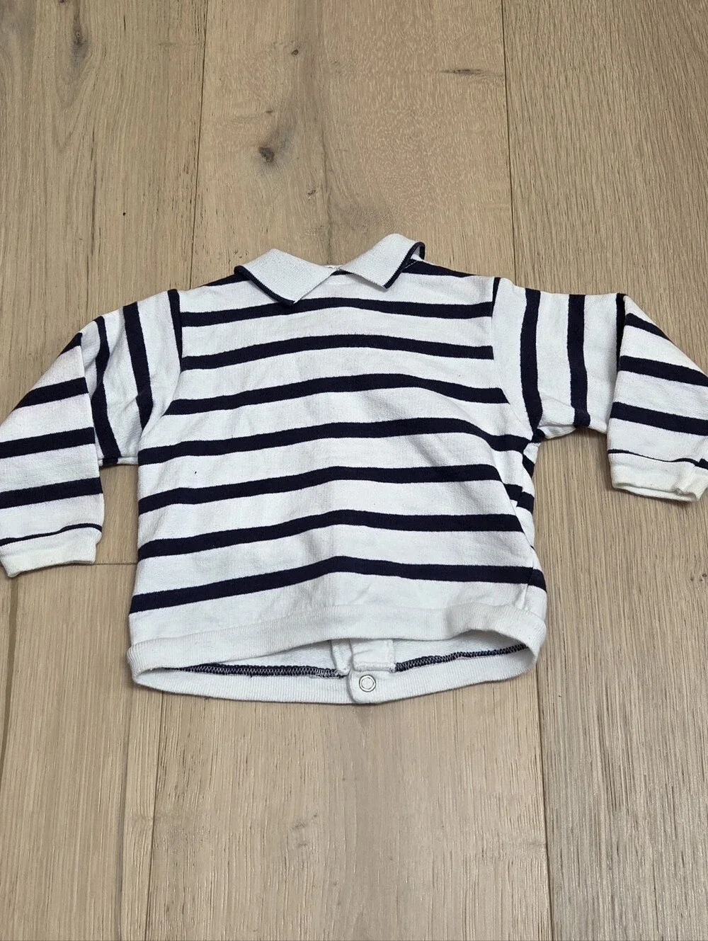 VTG Baby Dior Striped Faux Layered Cardigan Set 18M